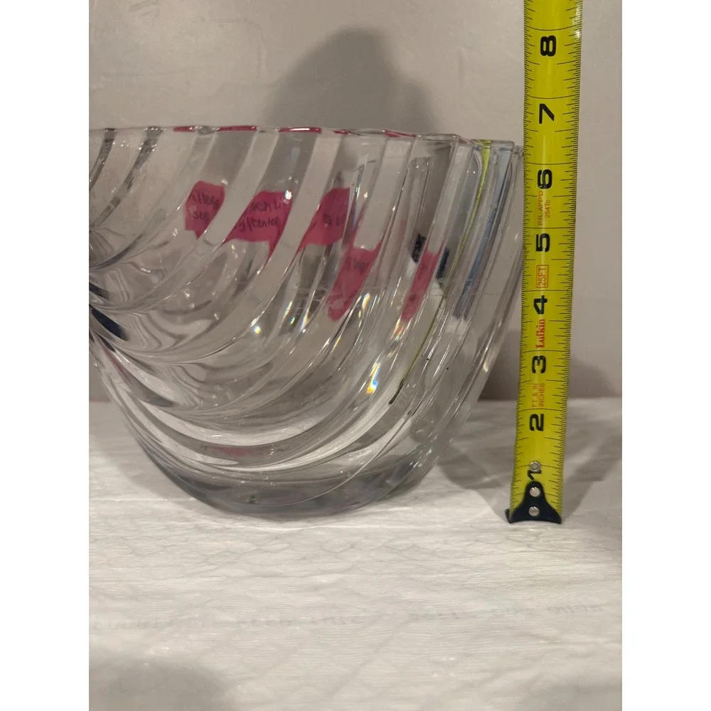 Villeroy Boch Lilian Serving Bowl Unisex OS Clear Excellent Crystal Centerpiece